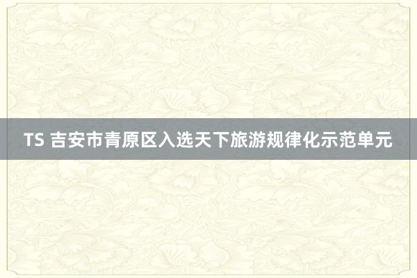 TS 吉安市青原区入选天下旅游规律化示范单元