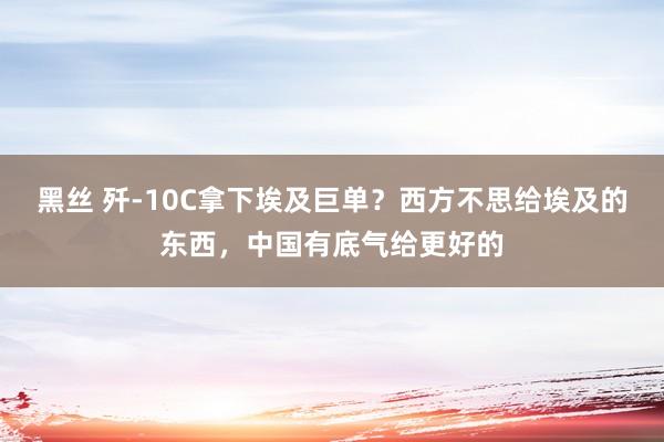 黑丝 歼-10C拿下埃及巨单？西方不思给埃及的东西，中国有底气给更好的