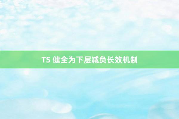 TS 健全为下层减负长效机制