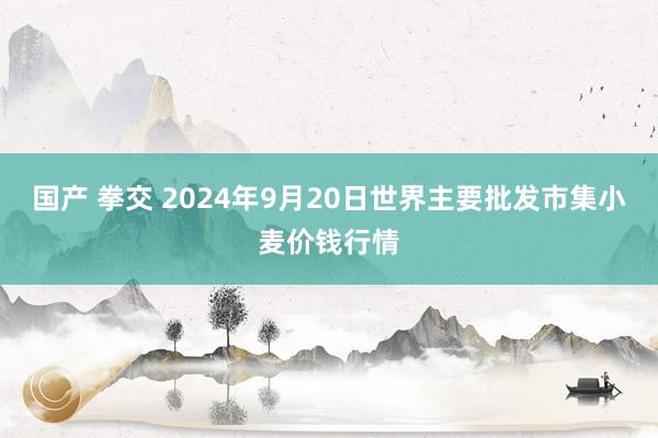 国产 拳交 2024年9月20日世界主要批发市集小麦价钱行情