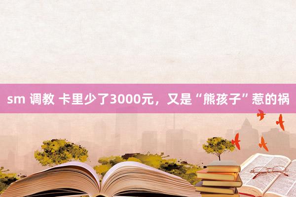 sm 调教 卡里少了3000元，又是“熊孩子”惹的祸