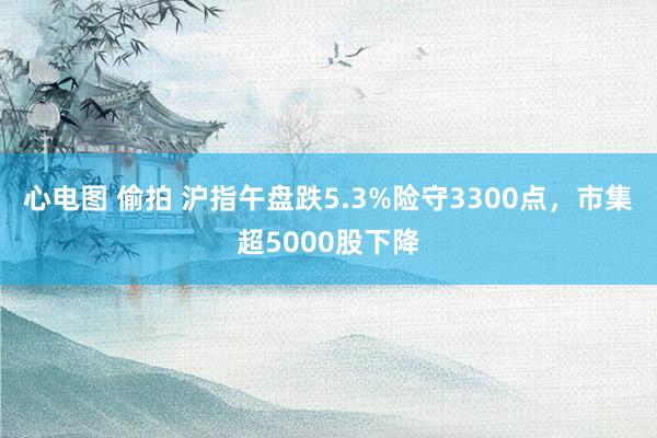 心电图 偷拍 沪指午盘跌5.3%险守3300点，市集超5000股下降