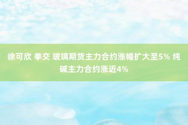 徐可欣 拳交 玻璃期货主力合约涨幅扩大至5% 纯碱主力合约涨近4%