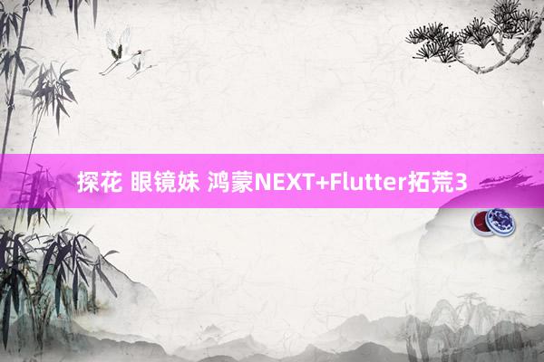 探花 眼镜妹 鸿蒙NEXT+Flutter拓荒3