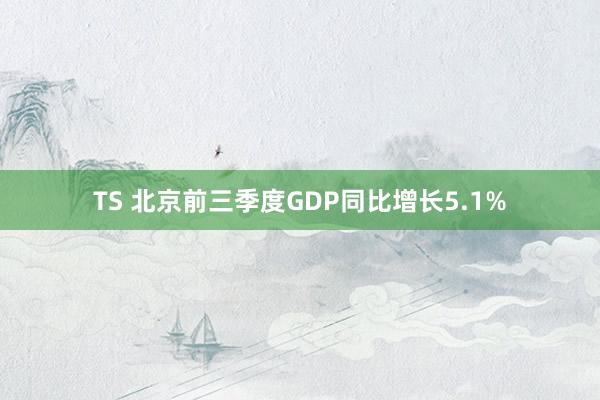 TS 北京前三季度GDP同比增长5.1%