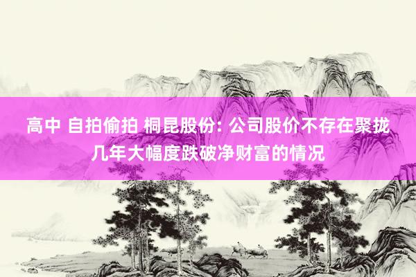 高中 自拍偷拍 桐昆股份: 公司股价不存在聚拢几年大幅度跌破净财富的情况