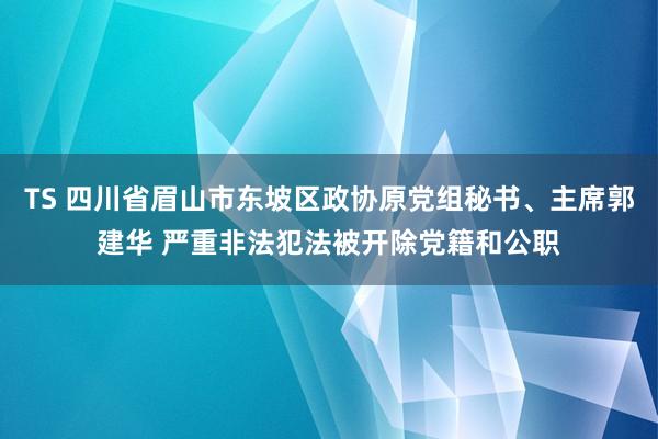 TS 四川省眉山市东坡区政协原党组秘书、主席郭建华 严重非法犯法被开除党籍和公职