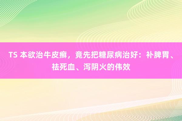 TS 本欲治牛皮癣，竟先把糖尿病治好：补脾胃、祛死血、泻阴火的伟效