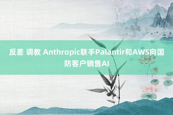 反差 调教 Anthropic联手Palantir和AWS向国防客户销售AI