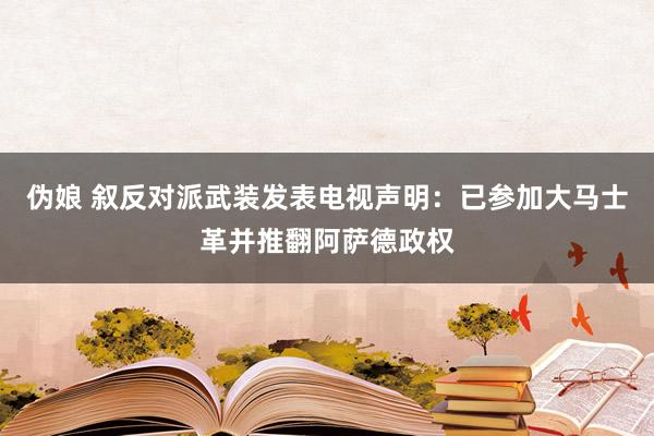 伪娘 叙反对派武装发表电视声明：已参加大马士革并推翻阿萨德政权