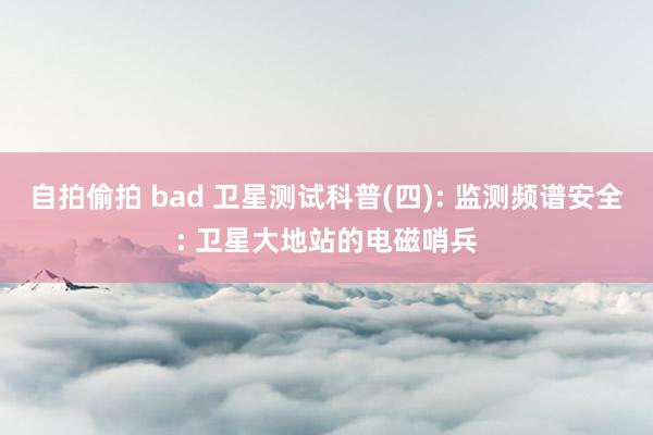 自拍偷拍 bad 卫星测试科普(四): 监测频谱安全: 卫星大地站的电磁哨兵