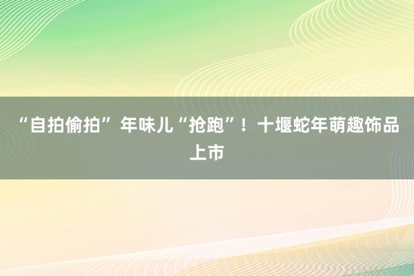 “自拍偷拍” 年味儿“抢跑”！十堰蛇年萌趣饰品上市