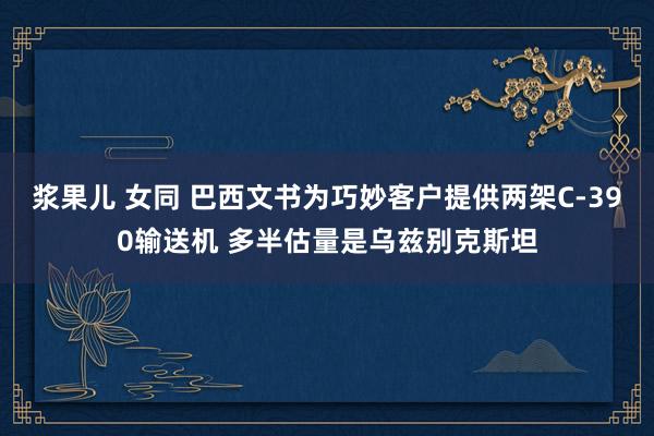 浆果儿 女同 巴西文书为巧妙客户提供两架C-390输送机 多半估量是乌兹别克斯坦