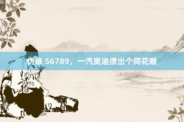 伪娘 56789，一汽奥迪掼出个同花顺